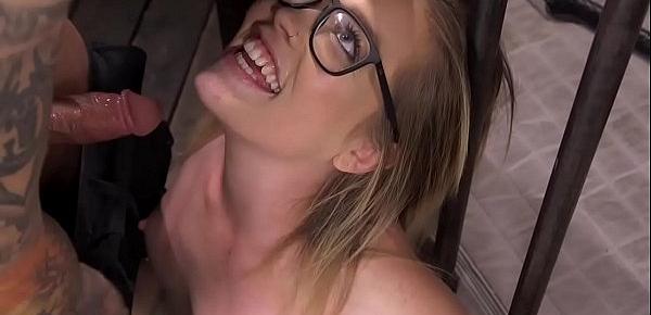  Bound small tits blonde rough fucked